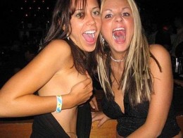Drunk party lesbians slowly undressing..