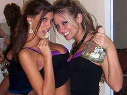 Drunk babes love to play.